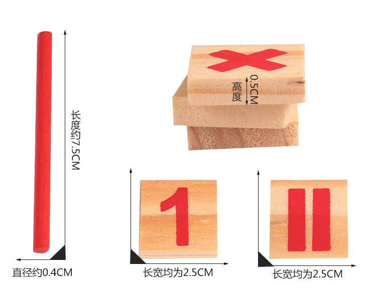 Montessori Toys Math Educational Wooden Toys for Children Early Learning Puzzle Kids Number Counting Sticks Teaching Aids GYH