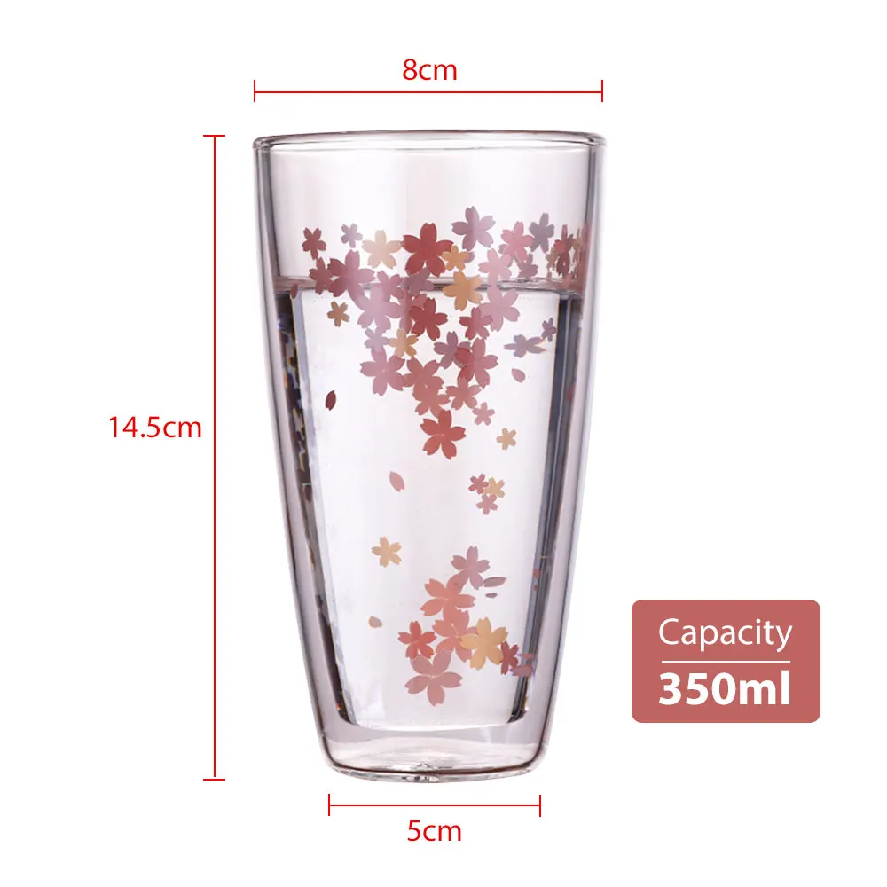 Creative Coffee Mugs Clear Drinks Glass Glass Cup Beer Container 350ml Milk Bar Insulated Thermal Dining