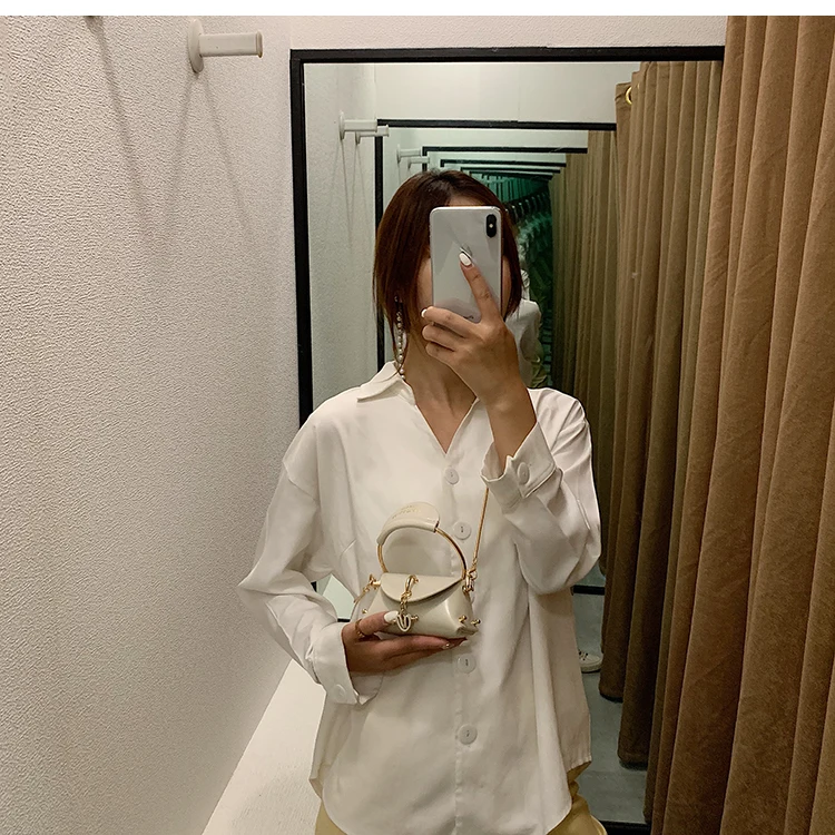 Mini Heart Chain Women's Handbags Purse Pu Ladies Round Top-handle Hand Bags Small Woman Shoulder Evening Clutch Totes Bags 2019 (16)