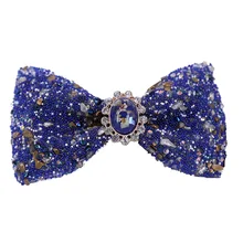 Галстук-бабочка, полиэстер, сапфировый синий кристалл, детский, мужской, унисекс, для свадьбы, классический, высокое качество, модный, цветной, камень, кристалл, галстук-бабочка