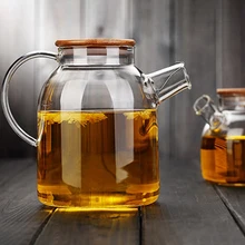 Creative Glass Teapot Large Capacity Cold Kettle Teapot Juice Green Tea Container Transparent Kettle Practical Tea Set