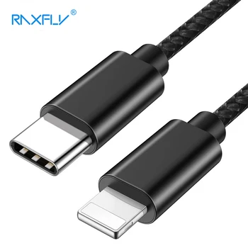 

RAXFLY PD Fast Charging Cable For Type C to Lightning Cable for iPhone 11 Pro X XS 8 XR USB C Charging Data Cable for Macbook