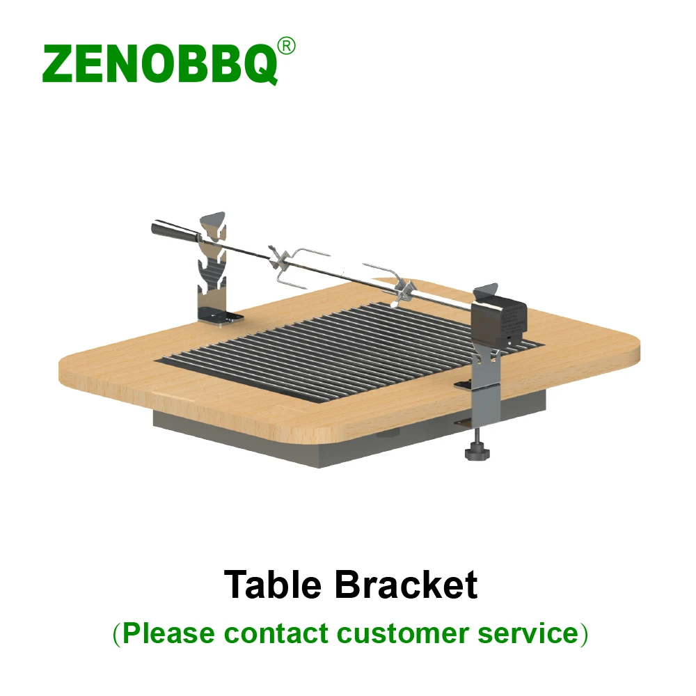 ZENOBBQ Classic Electric Automatic BBQ Spit Rotisserie Free Length Adjustment Outdoor Cooking Tools Roaster Accessories Grilling