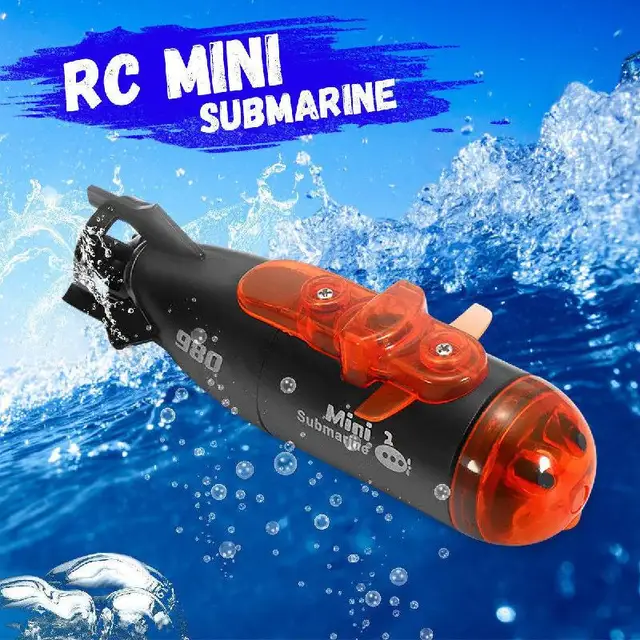 Mini Micro-radio Remote Control Submarine Ship Boat With Led Light Toy Submarine remote control ship For Children Underwater toy 2