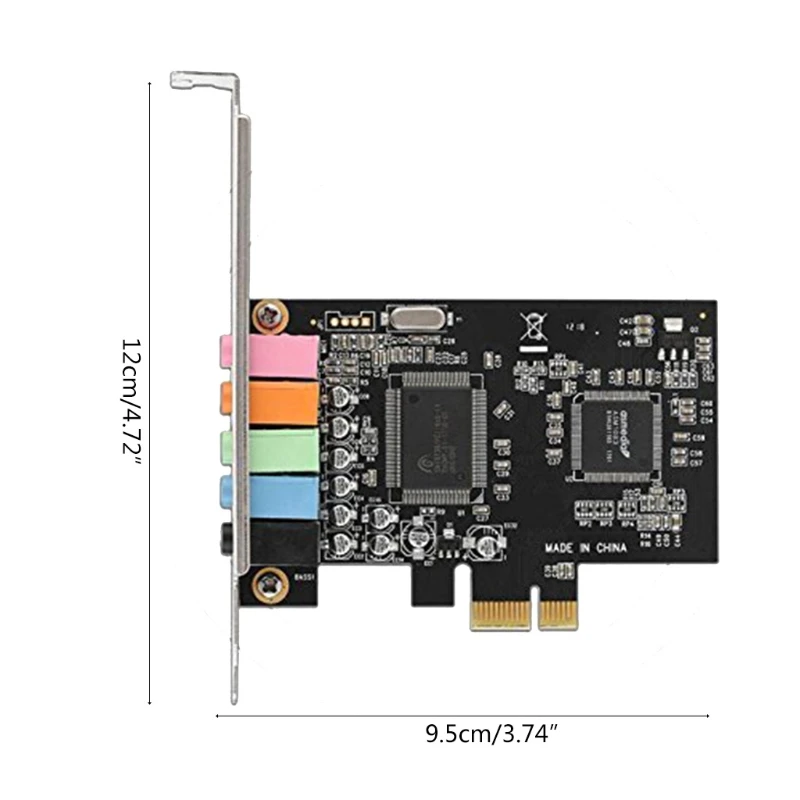 2021 новая PCIe звуковая карта 5 1 внутренняя 3D стерео PCI-e 32/64 бит PCI Express для ПК чип CMI8738 |