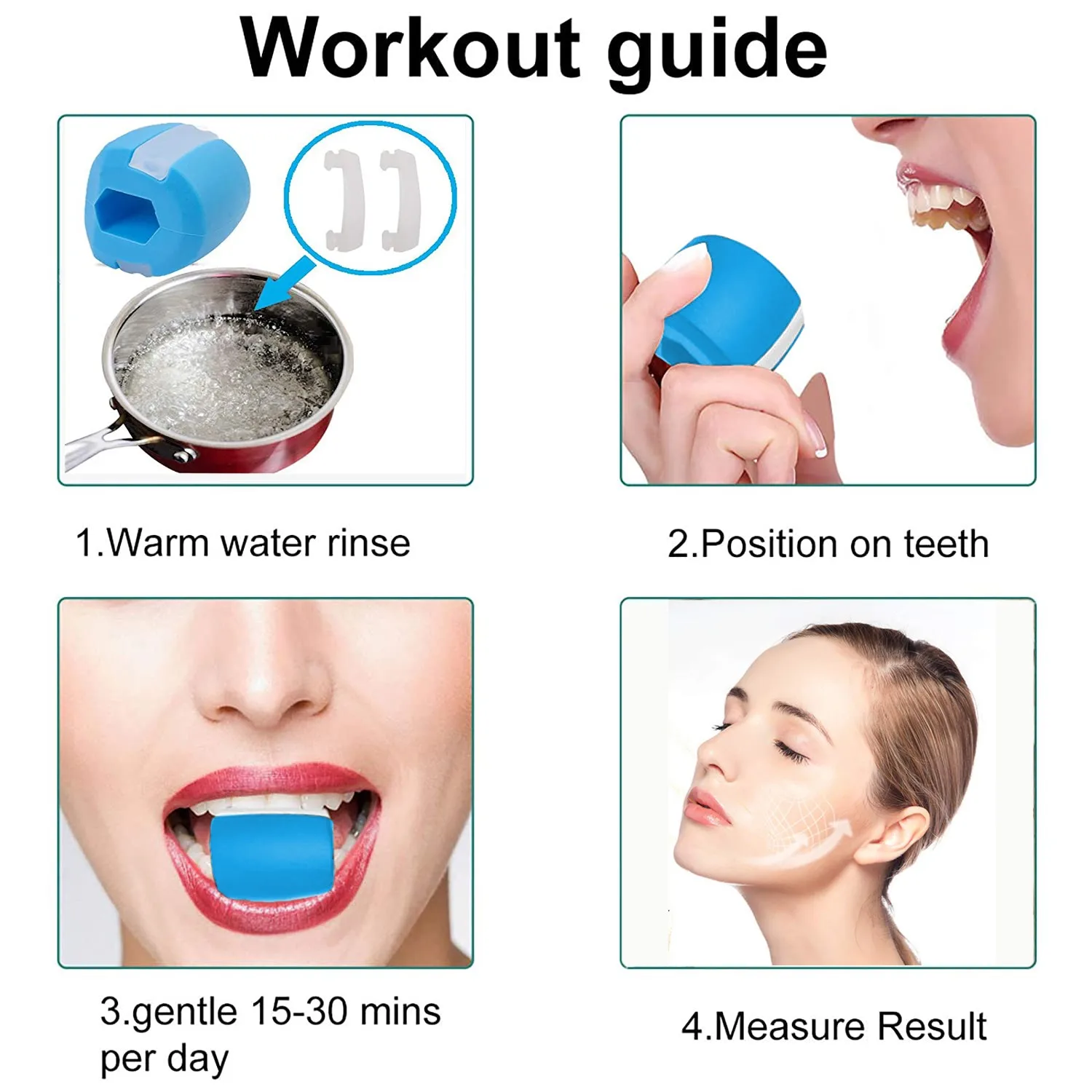 Fitness Face Masseter Men Women Facial Pop Go Mouth Jawline Jaw Muscle Exerciser Chew Ball Bite Breaker Training Body Skin