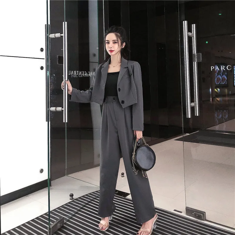 

2019 Business Ladies women two piece outfits Formal Two sets of early autumn fashion suits