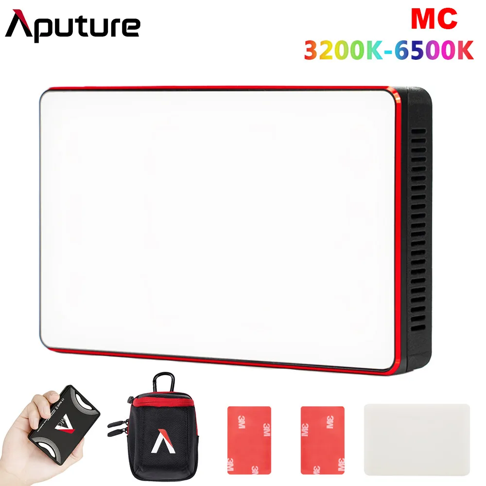 Aputure AL-MC RGBWW LED Photography Light Photo Studio Video Vlog Live Selfie Lamp 3200K-6500K Dimming Fill Light APP Control