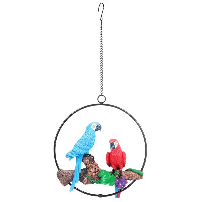 Simulation Parrot Window Gardening Decoration Bird Resin Handmade Craft Macaw Home Wall Decor Yard Garden | Дом и - Цена: 