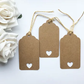 

Gift Tag, Hollow Heart Kraft Custom Clothing Label Tags, Present Tag, Gift Wrapping, Kraft Card, Kraft Tag, Wedding Gift Tag