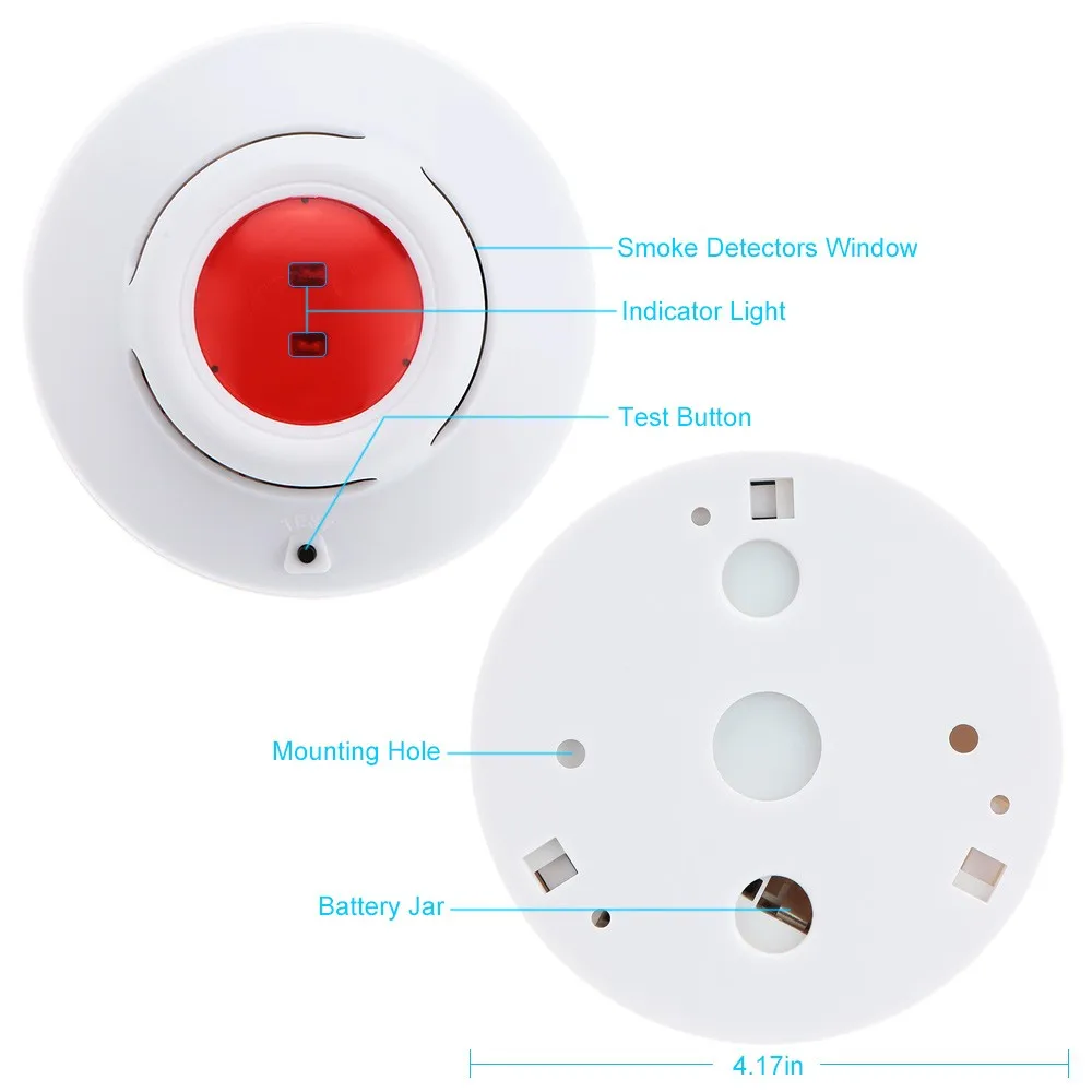2-in-1 Combination Carbon Monoxide And Smoke Alarm CO & Smoke Detector Home Security Warning Alarm