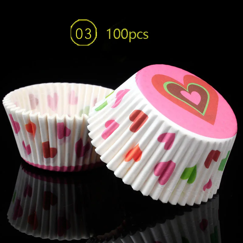 100pcs Cake Muffin Cupcake Paper Cups Cake Box Cupcakes Liner Mold Kitchen Baking Accessories Mold Cooking Tools