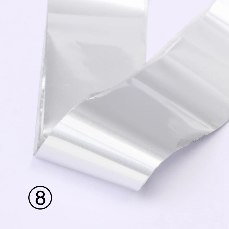 08 Nail Foils 1 рулон, 4*100 см, розовое золото, Переводные Фольга для ногтей, наклейки, украшения, лак для ногтей, обертывания, наклейки для маникюра, сделай сам, дизайн ногтей - Цвет: 08 Nail Foils