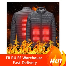 Куртка с электрическим подогревом для мужчин и женщин, USB, инфракрасная термокуртка, usb-интерфейс, нагревательная хлопковая стеганая одежда