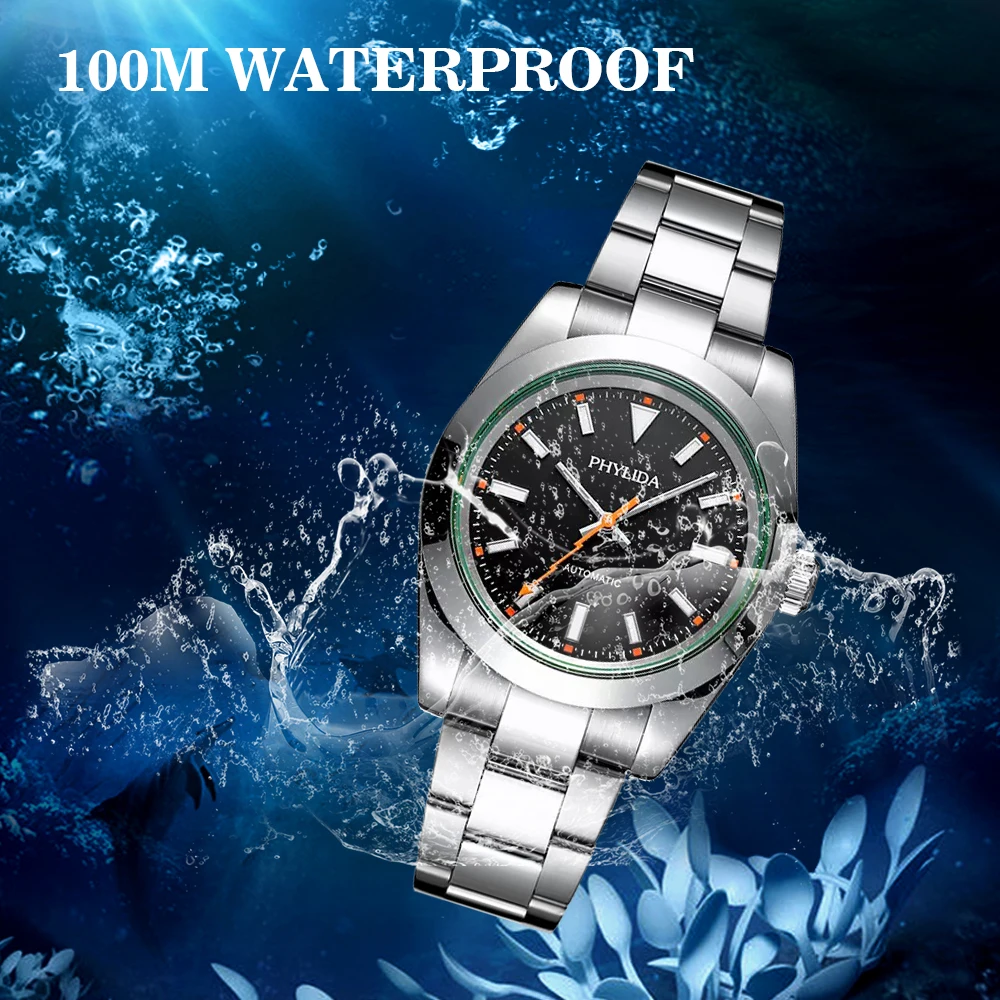 Phylida New Luxury 100m Wr 39mm Black 