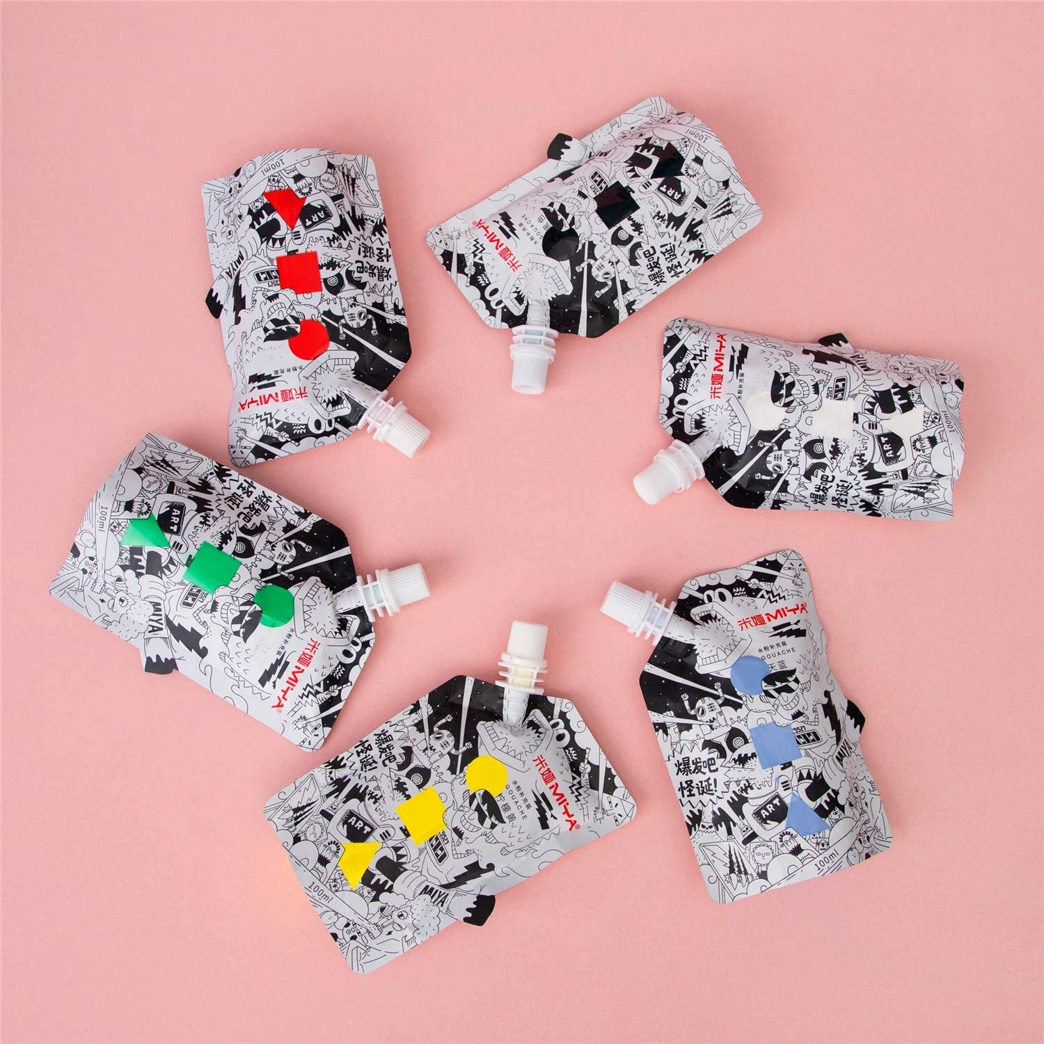 Miya Himi Gouache Watercolor Refill Paint Bag (100ml) Portable Creative Professional Nontoxic