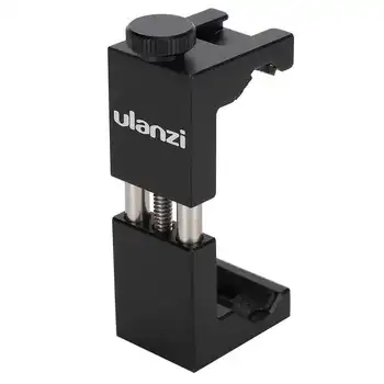 

Ulanzi IRON MAN II Metal Mount Adjustable Smartphone Clip with Hot Shoe 2.6" to 3.7" wide phone for iPhone 7 Plus/6/6s PhoneClip