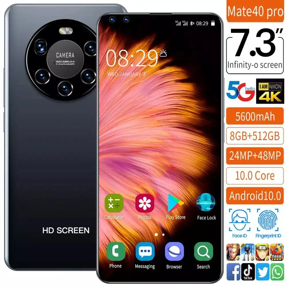 在庫グローバルバージョンhauwelメイト40プロ5 3g Mobilephoneに7 3 Oledオクタコアwi Fi 6格安スマートフォン卸売送料無料 電話用緩衝材 Aliexpress