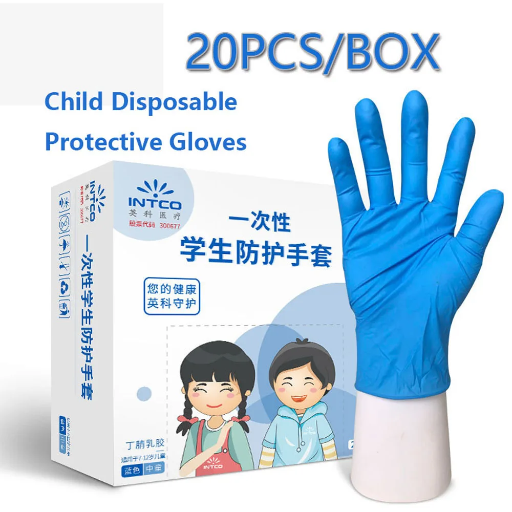 látex desechables para el para y niñas, talla pequeña, gruesos, anticontaminación, 20 unidades/caja|Guantes para el hogar| - AliExpress