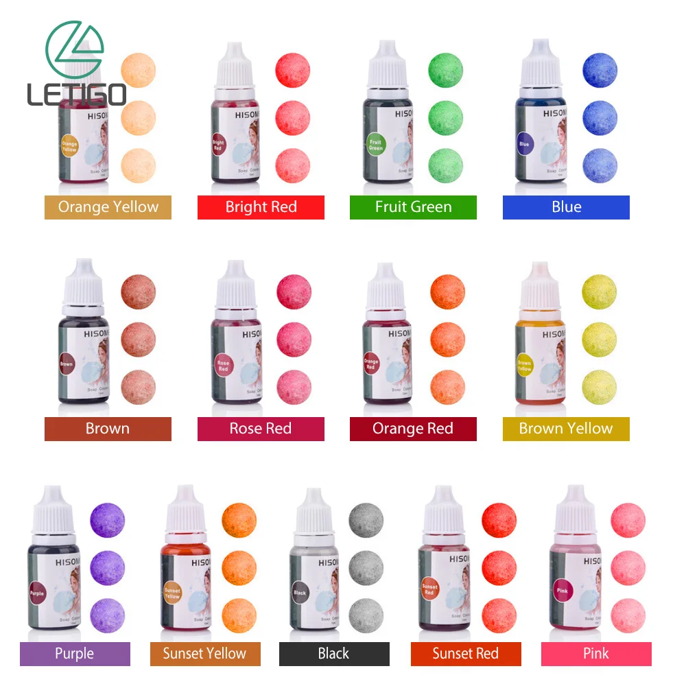 Download 10ml 13 Colors Handmade Soap Coloring Pigments Base Color Liquid Dye Pigment DIY Colorant Soap ...