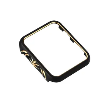 

Carving Design Dual Color Matte Finish Aluminum Metal Alloy Protective Bumper Case for Apple Watch 3/2 38mm