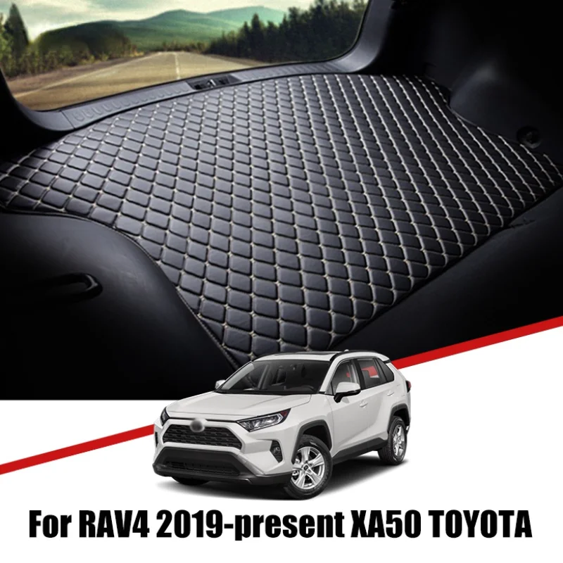 Кожаный коврик для багажника автомобиля Toyota RAV4 2019 2020 2021 2022 подкладка груза поднос