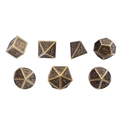 DND Juego de dados de Metal, juego de dados poliédricos de Metal, dados de Metal de dragón para juegos de rol, accesorios para juegos de mesa