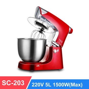 

220V Electric Mixer Food Processor Kneading Machine Egg Cake Kitchen Vertical Mixer Food Cooking Mixing Beater