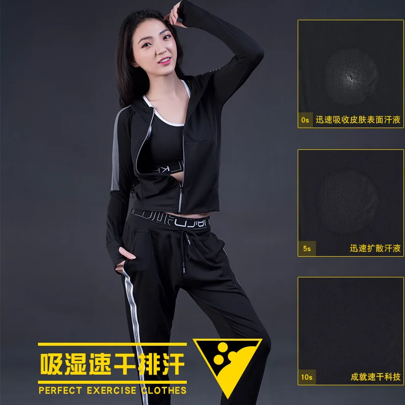 

Sigetu New Products 2018 Yoga WOMEN'S Suit Slim Fit Quick-Dry Running Fitness Suit Training Breathable Gymnastic Pants