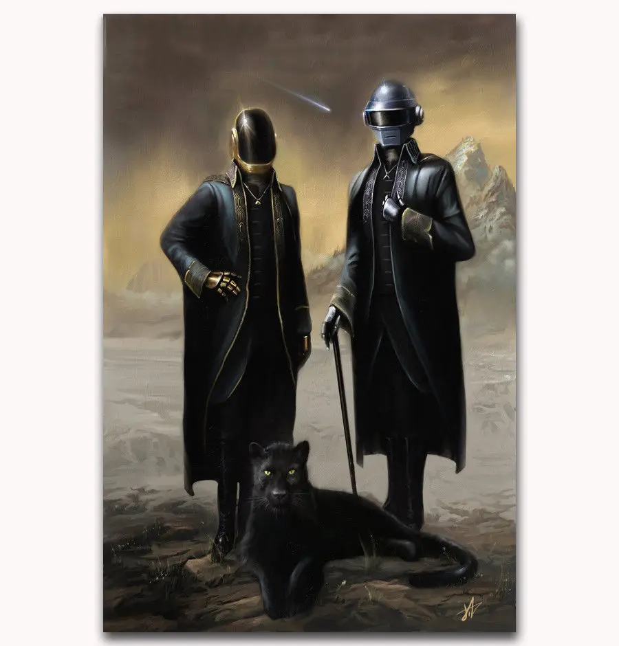New Daft Punk The Weeknd Starboy Metallic-Silk Art Poster Wall Sicker Decoration Gift