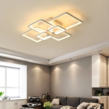 

Modern led chandelier with remote control acrylic lamp living room bedroom household chandelier ceiling fixture lamp