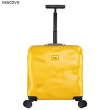 Vescovo высокое класс 18 дюймов личность Сумки на колёсиках spinner колеса для мужчин и женщин алюминиевая рама carry on путешествия чемодан на колесиках