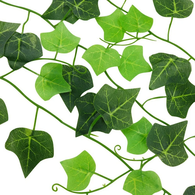 12 Pack Artificial Ivy Garland Vine,Plastic Ivy Vines Fake Ivy Garland for Wedding Party Decoration Garden Wall Greenery Decorat