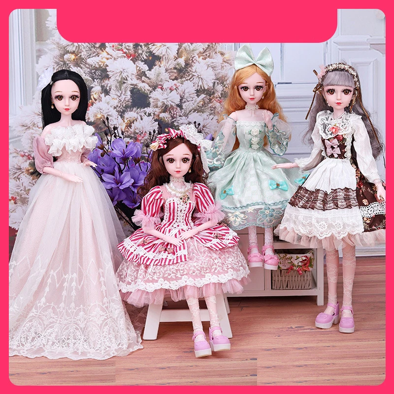 Платье для куклы 60 см платье с юбкой костюм имитация 3 точками BJD свадебное