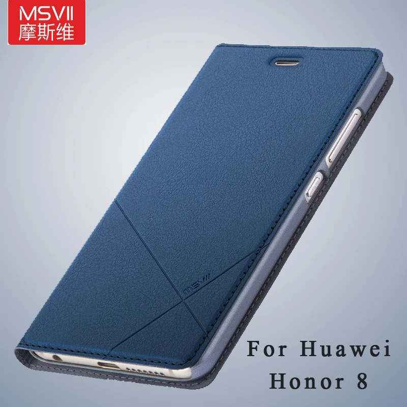 Honor 8 Case Original MSVII Brand Huawei Honor 8 Case Wallet Leather Case Stand Flip Leather Cover For huawei cases phone case|wallet - AliExpress