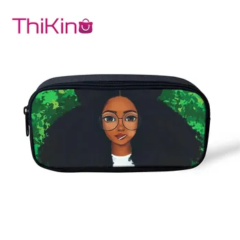 

Thikin Cool African American Girls Pencil Case for Teens Pen Bags for Girls Pen Case Student Storage School Supplies for Kids