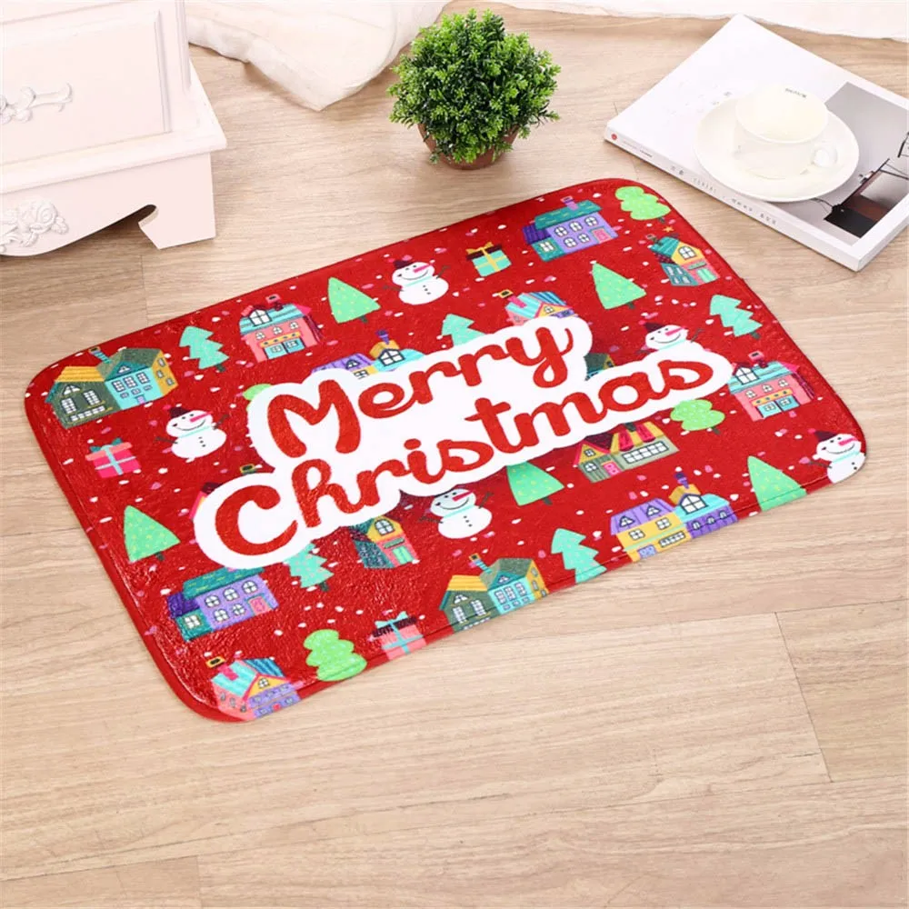 Christmas Welcome Doormats Indoor Home Carpets Decor