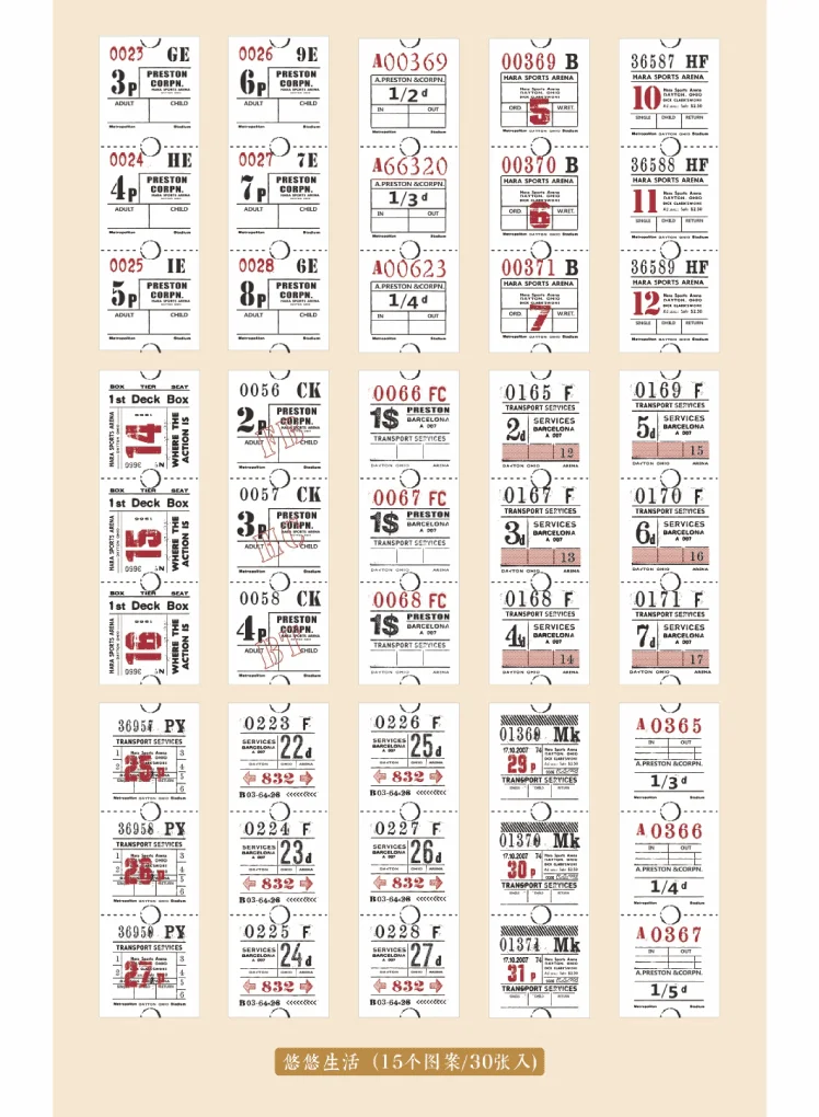 Винтажная Европейская бирка для билетов Bullet Journal декоративный липкий блокнот для заметок Скрапбукинг палочка этикетка дневник канцелярские принадлежности для альбома