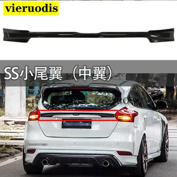 

ABS Plastic Material Painted Black Color Rear Trunk Wing Lip Middlle Spoiler Car Styling For Ford Focus 2015 2016 2017