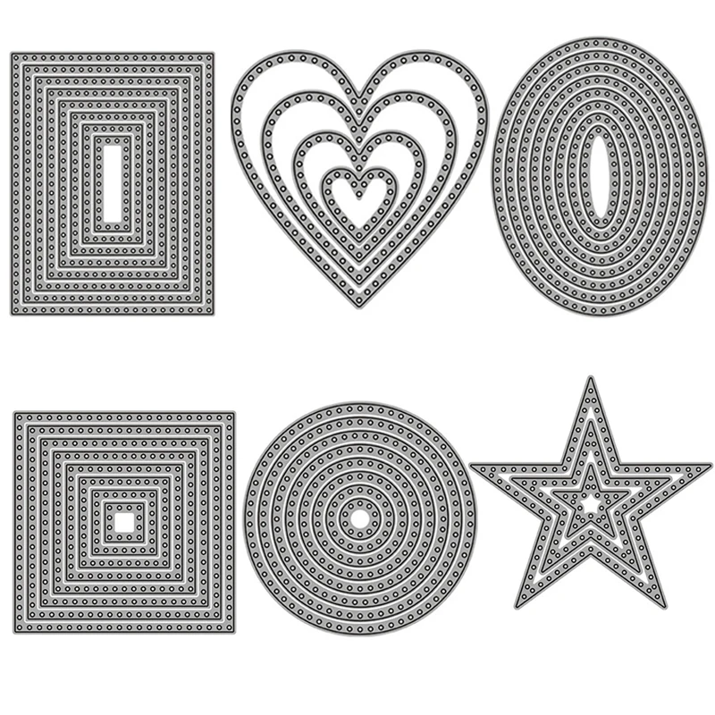 

2020 New Dies Basic Border Frame Metal Cutting Dies for DIY Scrapbooking Photo Album Decor Embossing Paper Card Crafts Die Cut