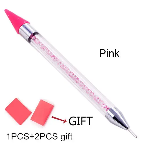 Белый карандаш бумажный деревянный карандаш палочки горячей фиксации Стразы не горячей фиксации Стразы Diy инструменты B1972 - Цвет: Pink-1PCS