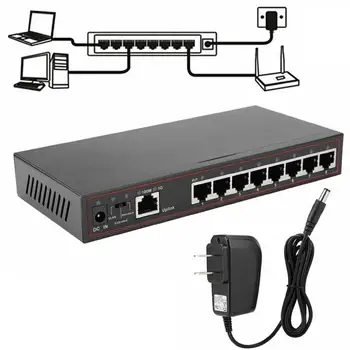 

9-Port 10/100/1000Mbps Fast LAN Ethernet Network Switch HUB Desktop Mini Adapter 40AUG21