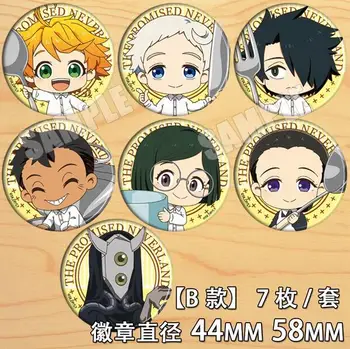 

Anime The Promised Neverland Norman Emma Ray Figure 4693 Badges Round Brooch Pin Gifts Kids Collection Toy