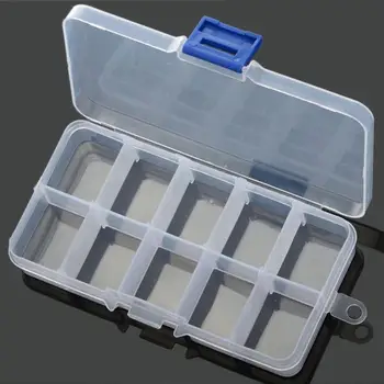 

1PC Storage Case Box Container for Nail Art Glitter Rhinestones 12/10 Compartment Empty Drop Ship