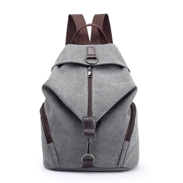 Fashion Canvas Female Backpack Multifuction Casual Backpack For Teenager Girls 2021 New Summer Women Large Capacity Shoulder Bag 4