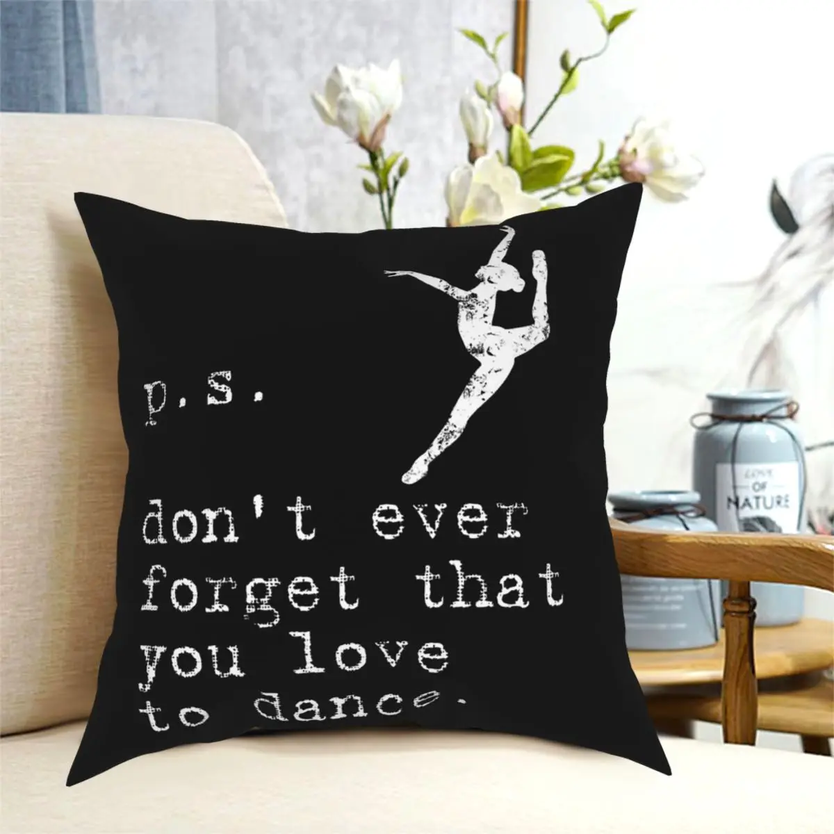 Love To Dance Square Pillowcase Printed Zipper Decorative Throw Pillow Case for Home Cushion Cover Wholesale | Дом и сад
