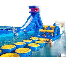 Summer Climbing Water Toys Inflatable Iceberg Slide Inflatable Floating Water Park Toys Water Sports for Adult&Kids
