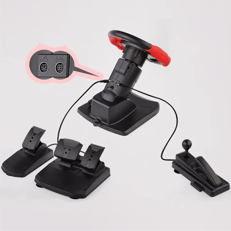Android TV 6 передач игры на руль компьютер USB симулятор вождения игровой джойстик 900