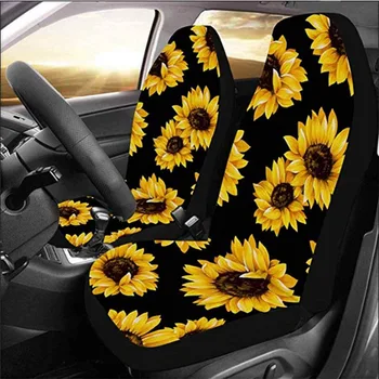 

Fashion 3D Sunflower Printed Car Seat Cover Protector Universal Anti-slip Car Cushion Cover for Truck Van for Auto