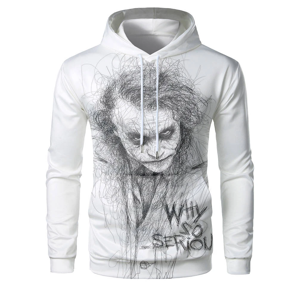 新しいオフホワイトジョーカースウェット男性ブランドパーカー3d印刷パーカーヒップホップ男性カジュアルおかしいジャージ服原宿トップス Hoodies Sweatshirts Aliexpress